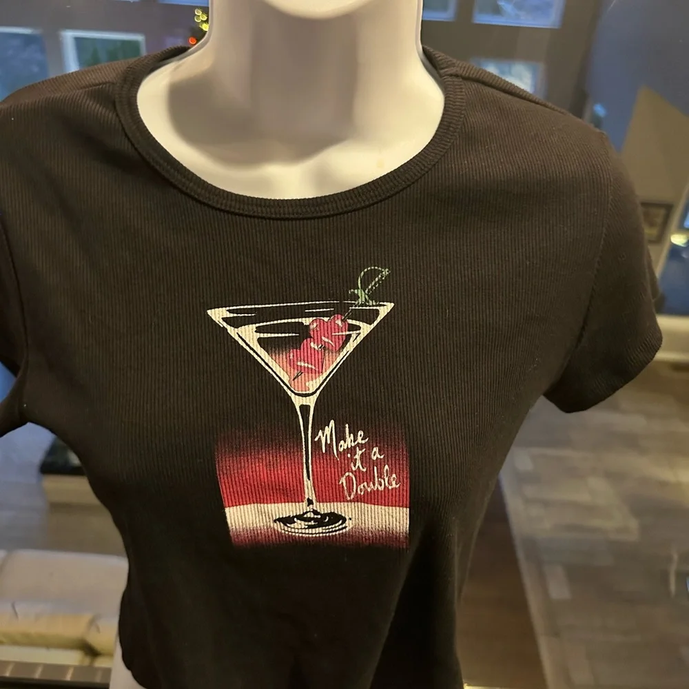 Make it a double” reformation martini baby tee - Picture 5 of 8
